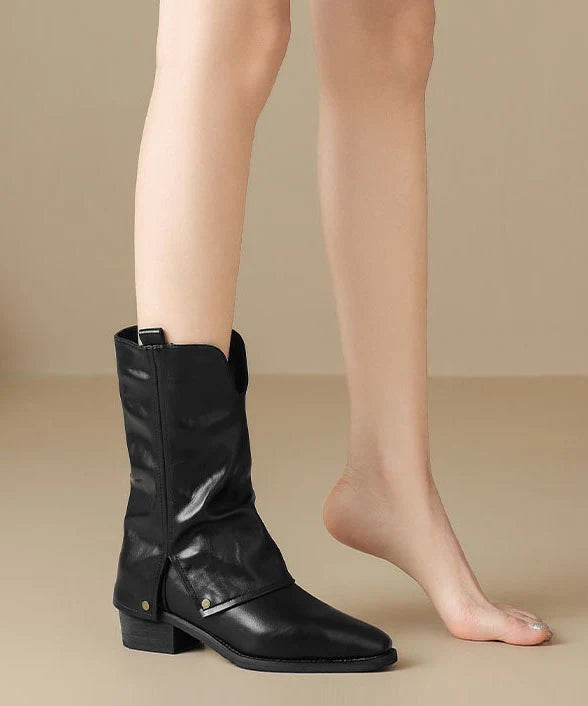 Bottes Femme Style Rétro Bout Pointu 2