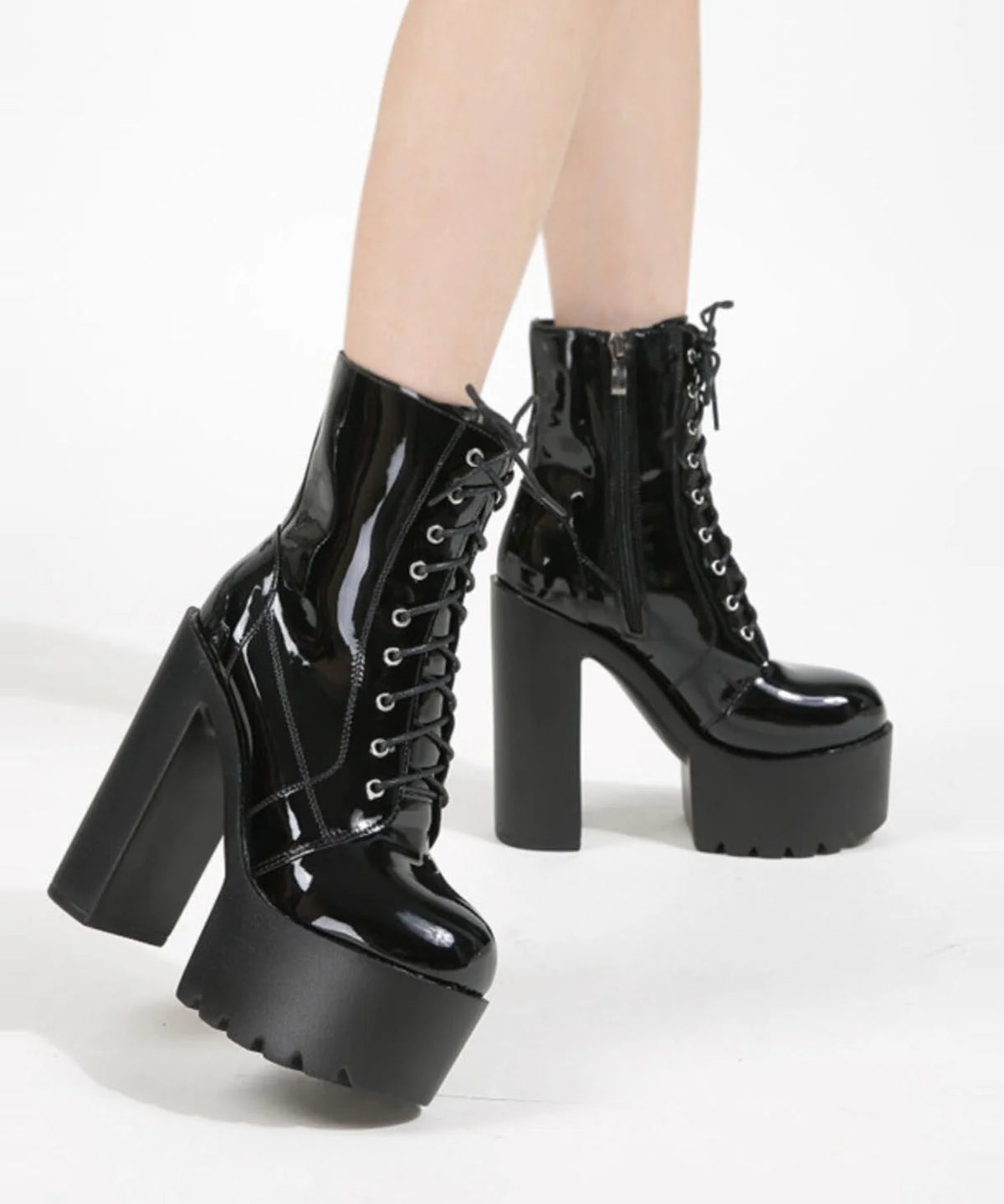 Bottes Femme Vintage à Brides Croisées et Semelle Épaisse 3