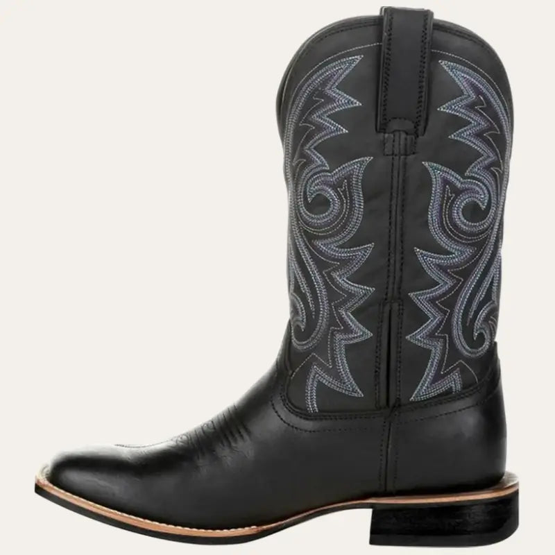 Bottes Femme Western Similicuir avec Broderies et Doublure Respirante 1