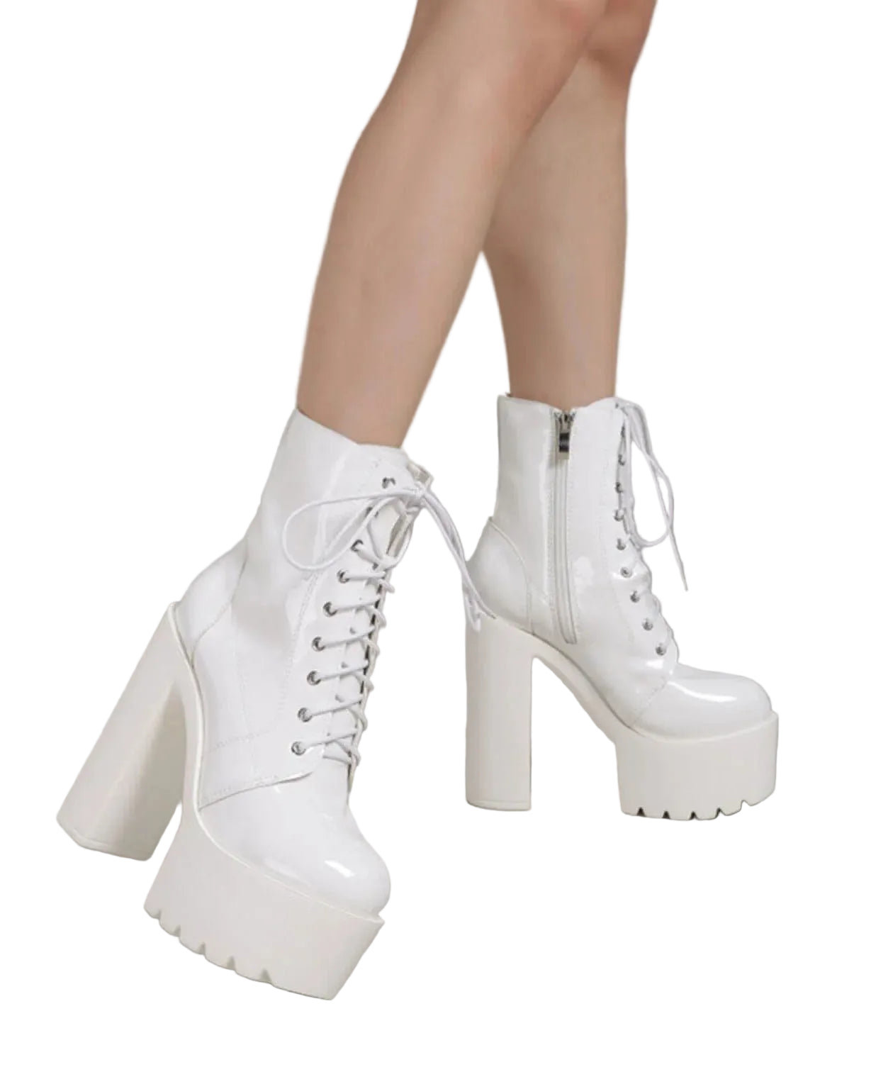Bottes Femme à Brides Croisées et Semelle Épaisse 0