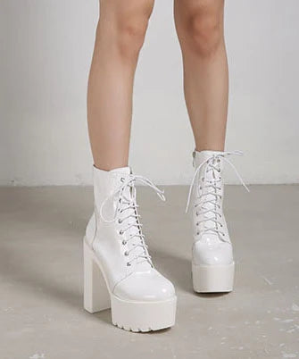Bottes Femme à Brides Croisées et Semelle Épaisse 1