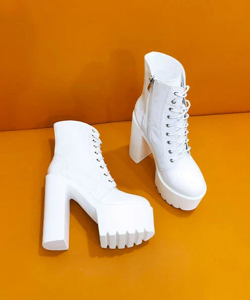 Bottes Femme à Brides Croisées et Semelle Épaisse 3