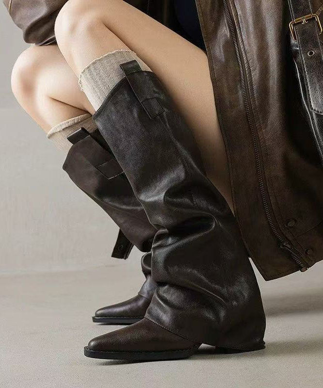 Bottes Femme à Talon Compensé Bout Pointu 3