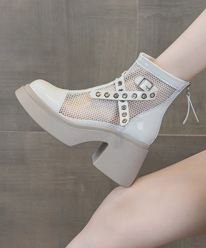 Bottes Femme à Talon Épais Style Simple 2