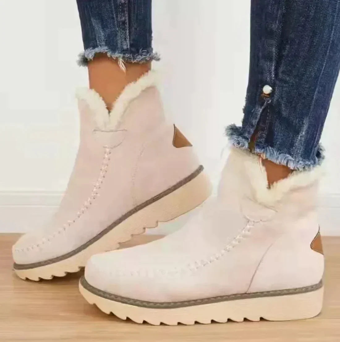 Bottes Femme en Peluche Chaude Style Élégant