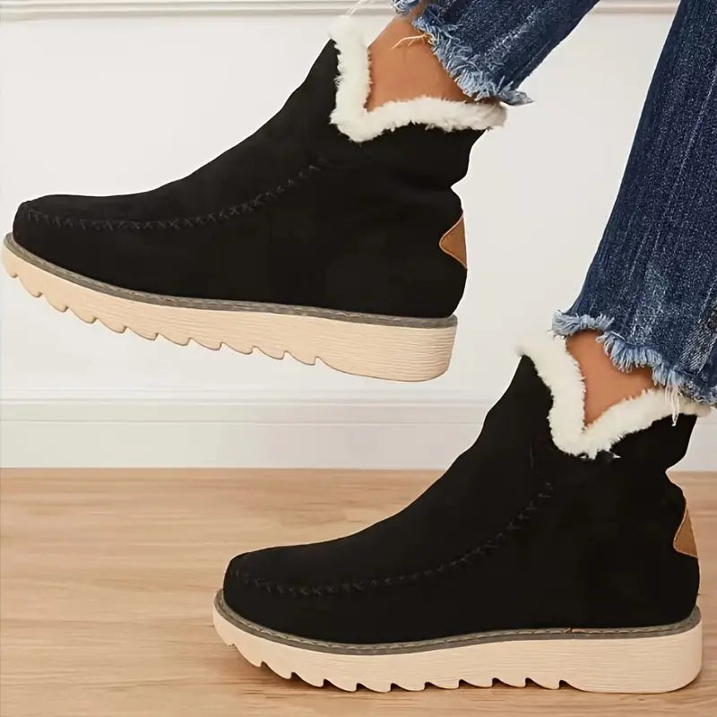 Bottes Femme en Peluche Chaude Style Élégant