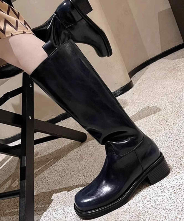 Bottes Hautes Femme Chic à Talon Épais 3
