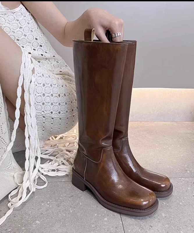 Bottes Hautes Femme Chic à Talon Épais 4