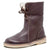 Bottes Hiver Femme Cuir Doublure Laine Ajustable 3