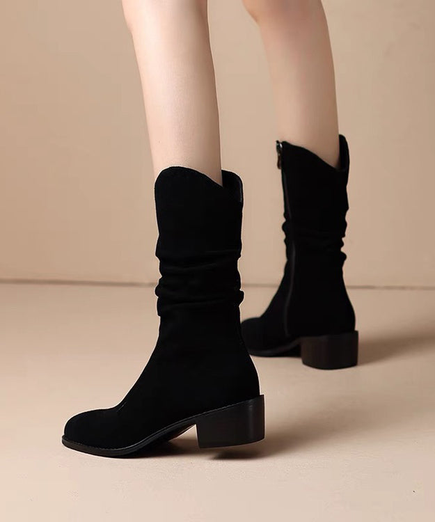 Bottes Hiver Femme à Talon Épais, Confortables et Tendance 3