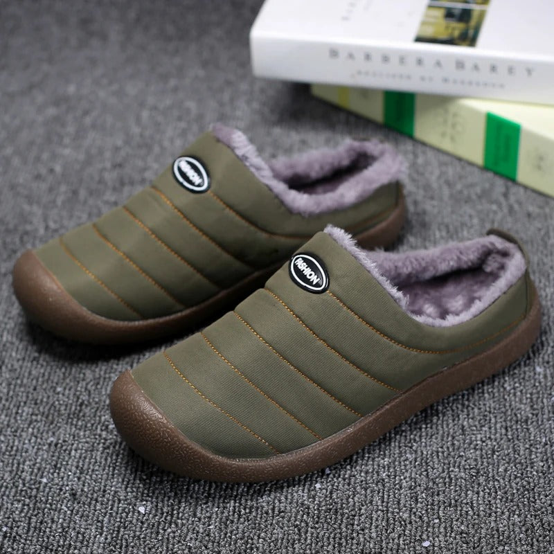 Bottes Hiver Homme Matelassées avec Doublure en Fausse Fourrure et Semelles en Caoutchouc 1