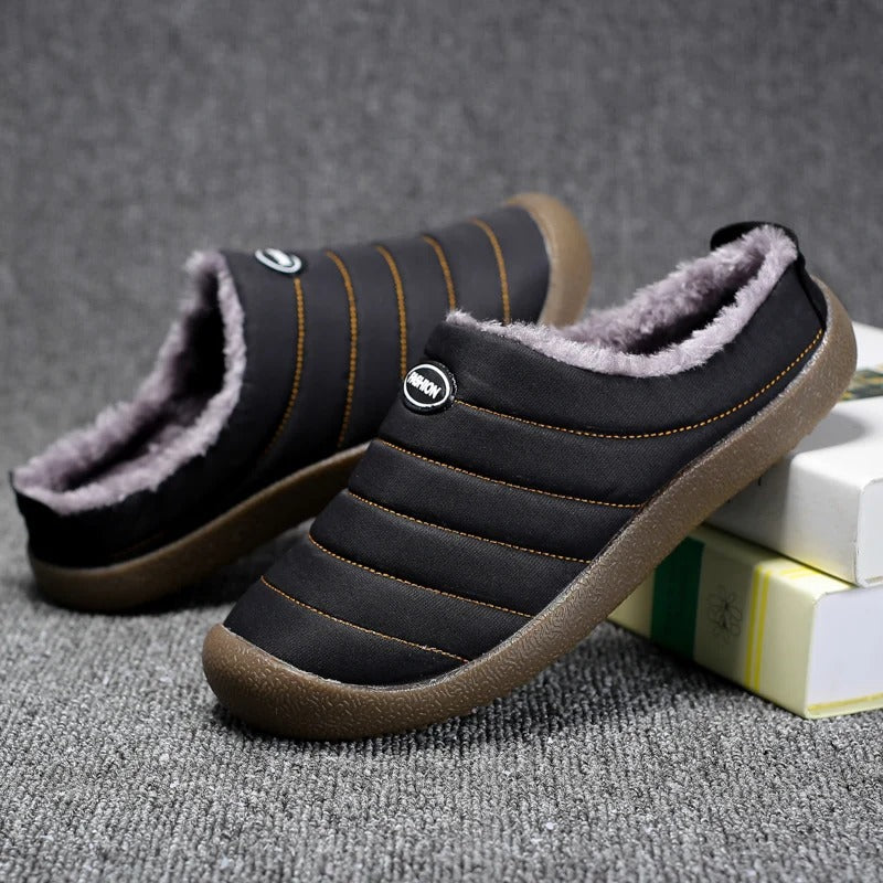 Bottes Hiver Homme Matelassées avec Doublure en Fausse Fourrure et Semelles en Caoutchouc 8