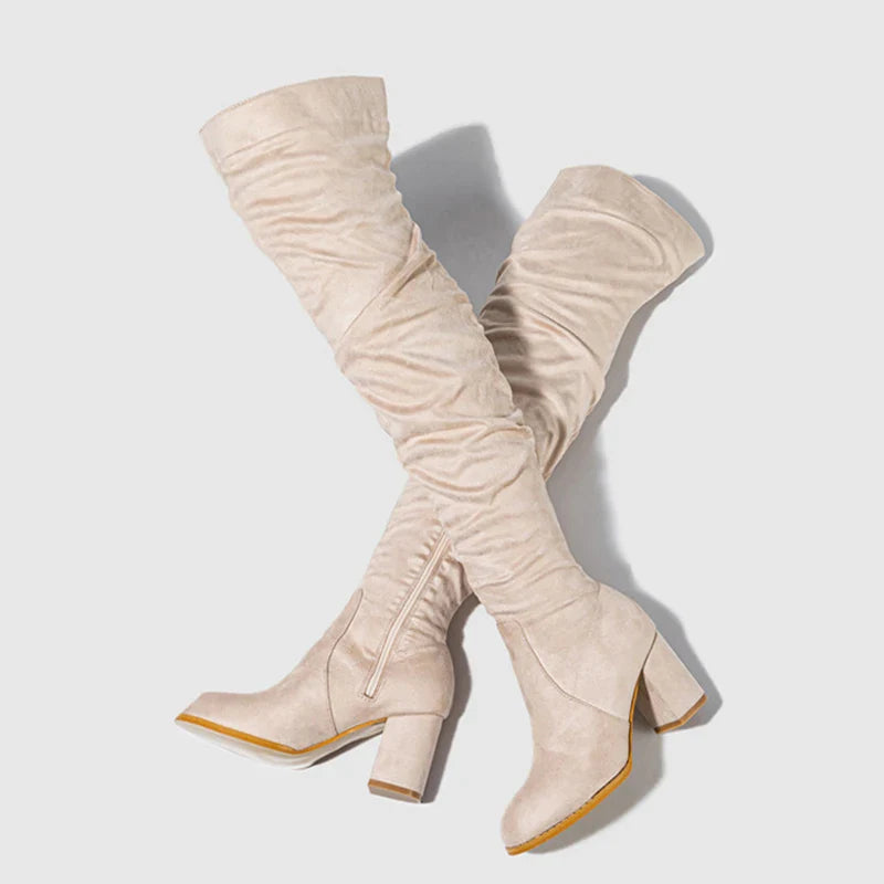 Bottes à Talons Femmes au-dessus du Genou Chic 6
