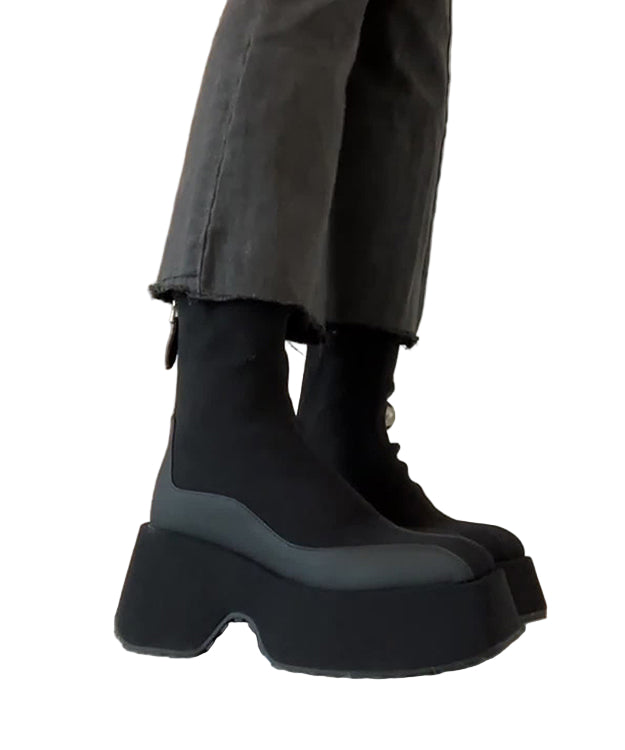 Bottes à plateforme tendance avec fermeture éclair 0