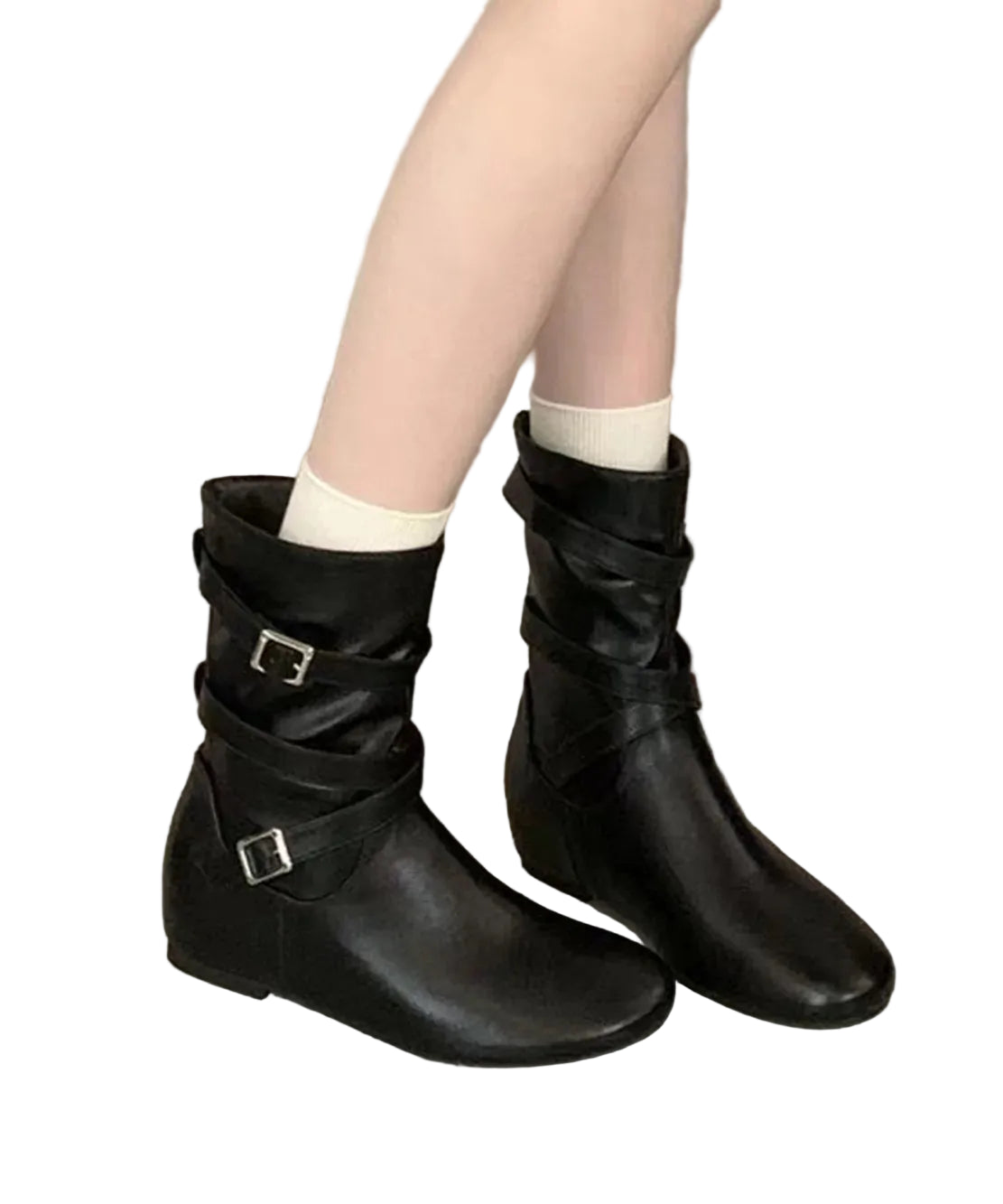 Bottes compensées pour femme à boucle 0