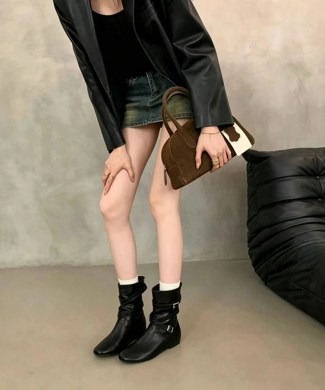 Bottes compensées pour femme à boucle 4