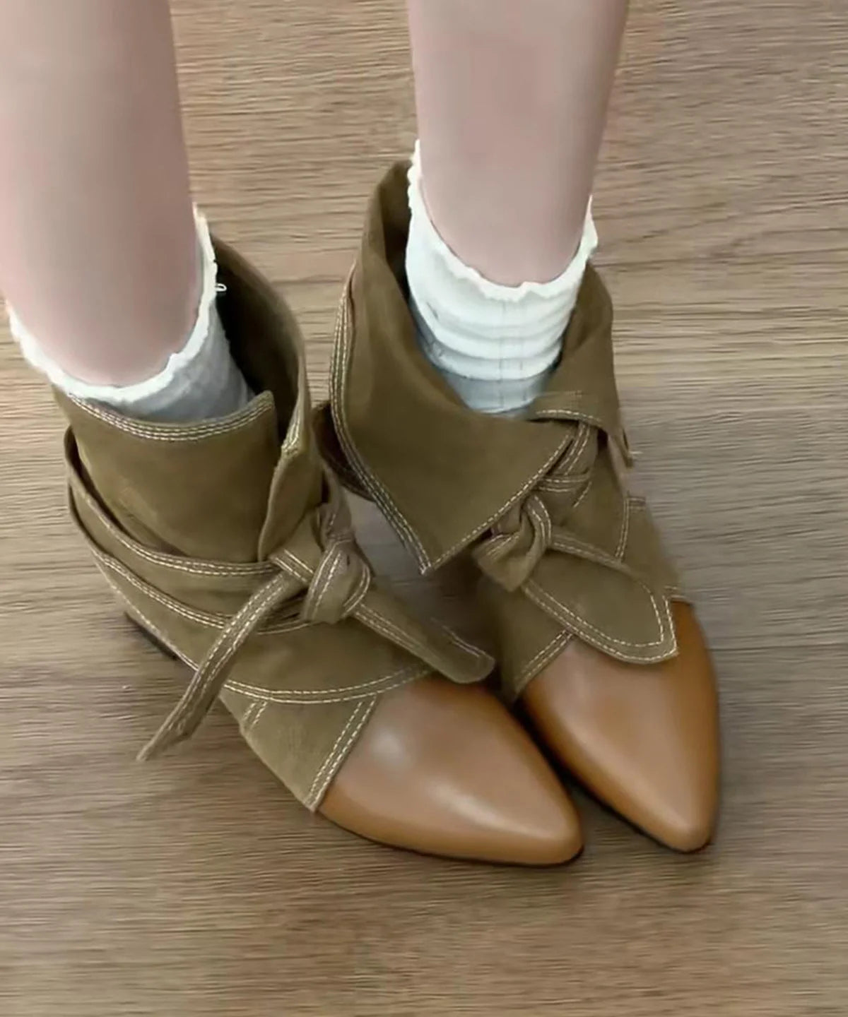 Bottes compensées pour femme à bout pointu 2