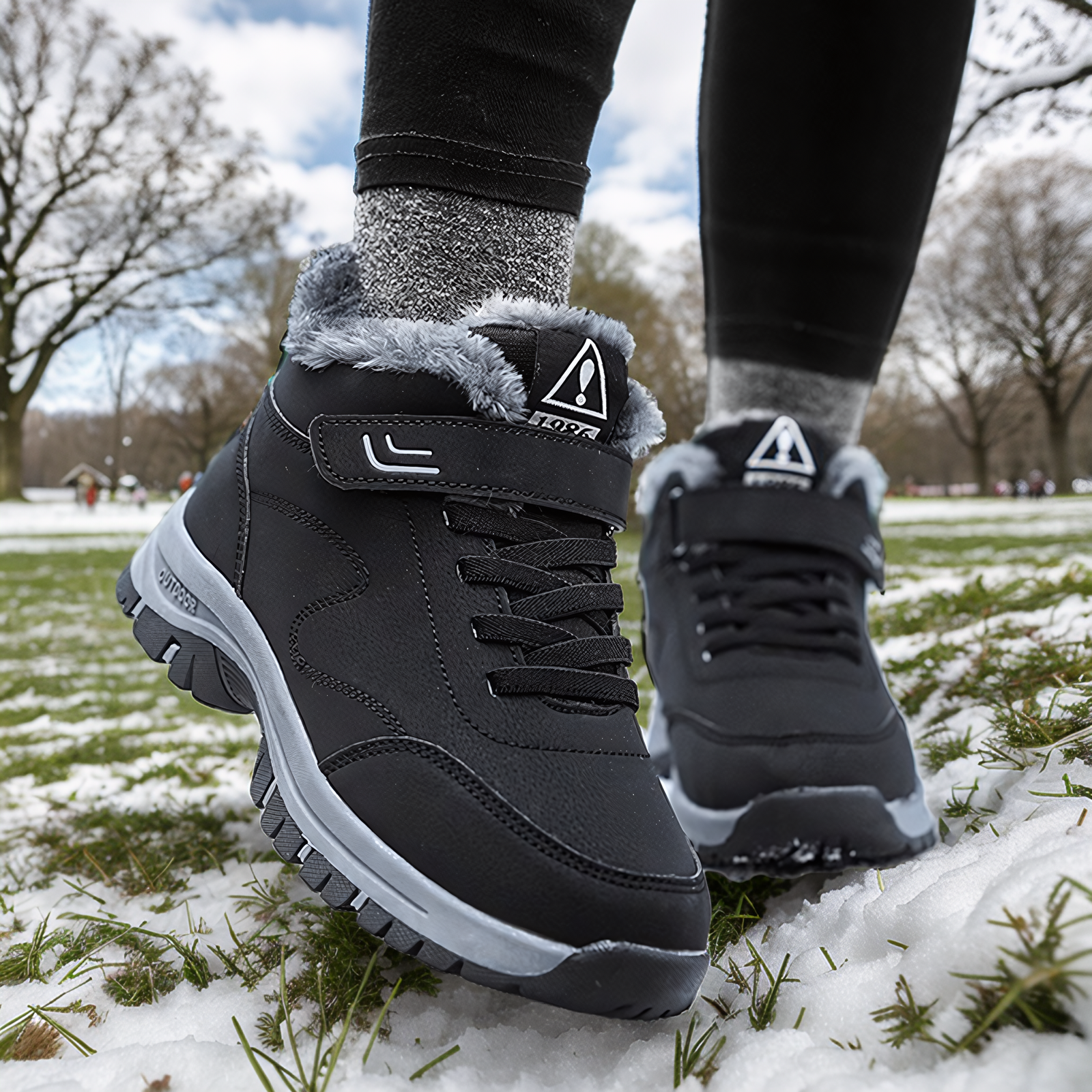 Bottes d'Hiver Femme Ergonomiques Imperméables avec Doublure Thermique 3