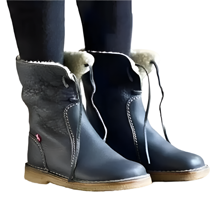 Bottes d'Hiver Femme Imperméables en Cuir 0
