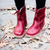 Bottes d'Hiver Femme Imperméables en Cuir 4
