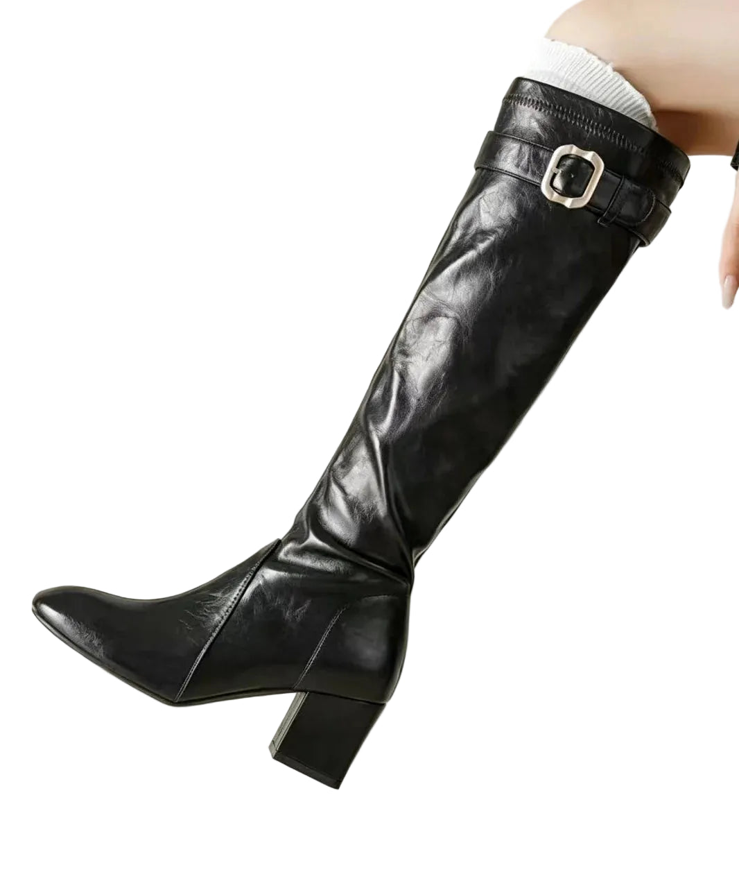 Bottes d'équitation vintage à bout rond pour femme 0