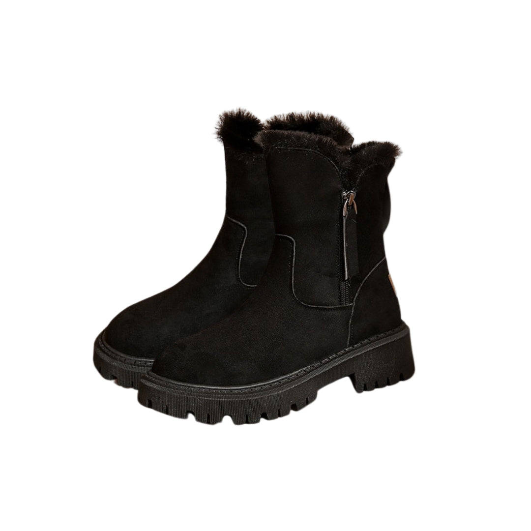 Bottes d'hiver pour femmes avec doublure en fourrure 1