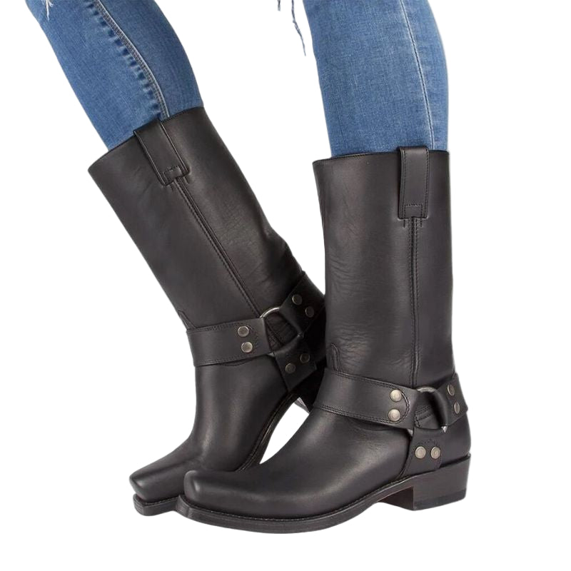 Bottes de Cowboy en Cuir Vintage pour Homme 0