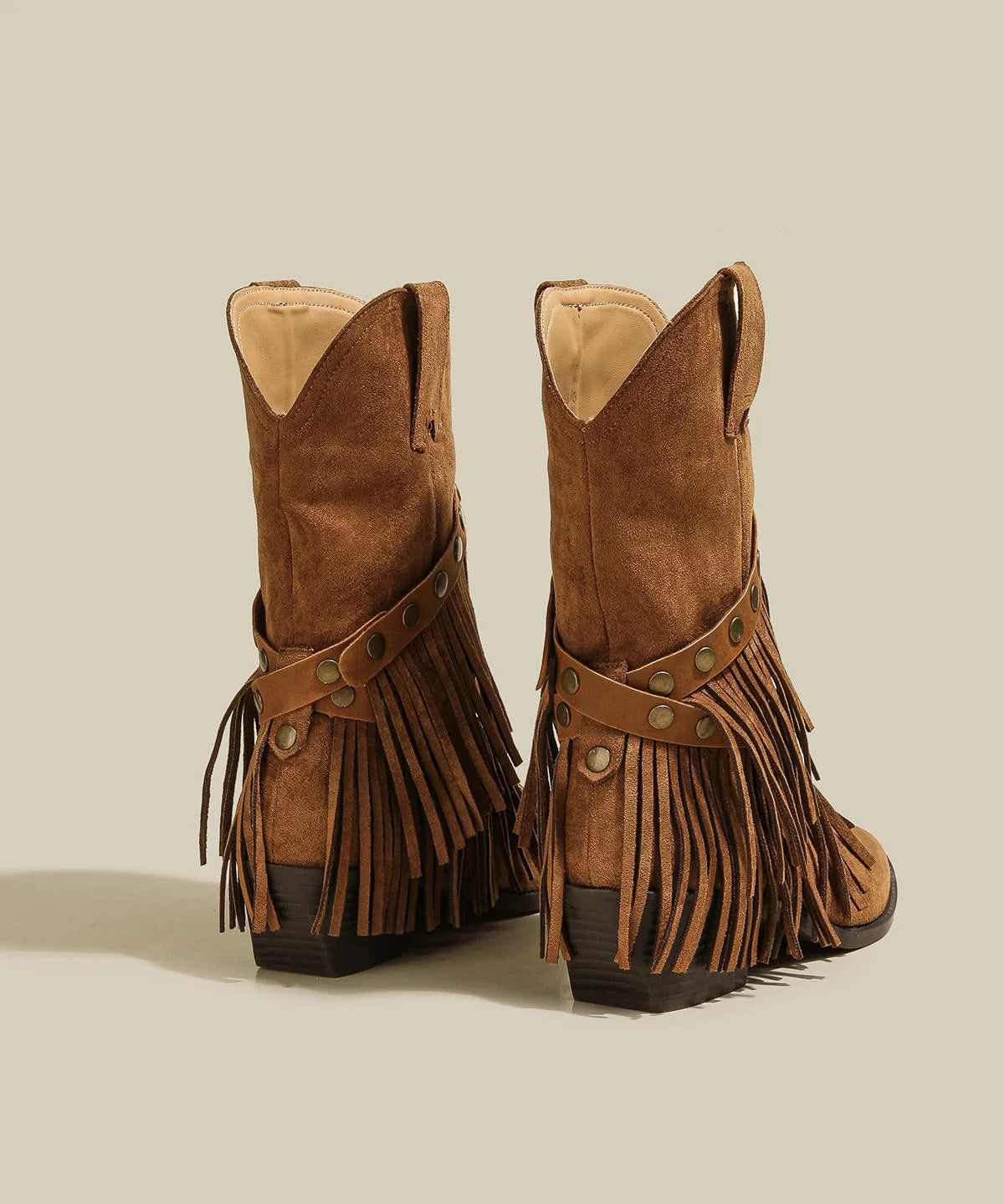 Bottes de cowboy femme style vintage à bout pointu et talon compensé 1