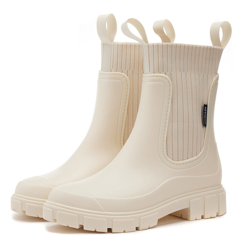 Bottes en Caoutchouc Femme - Étanches avec Semelle Antidérapante 0