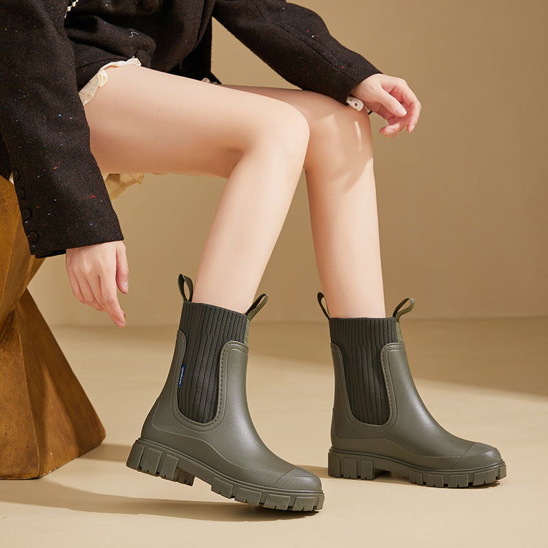 Bottes en Caoutchouc Femme - Étanches avec Semelle Antidérapante 1