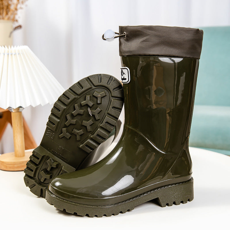 Bottes en Caoutchouc pour Femmes avec Laçage Ajustable 2