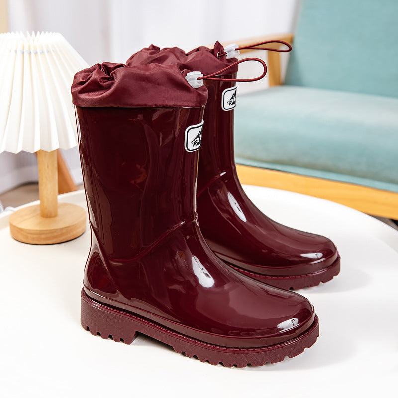 Bottes en Caoutchouc pour Femmes avec Laçage Ajustable 4