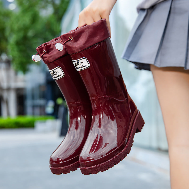 Bottes en Caoutchouc pour Femmes avec Laçage Ajustable 7