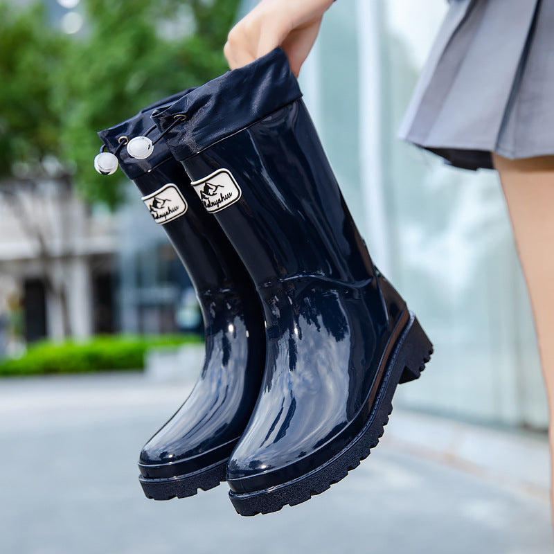 Bottes en Caoutchouc pour Femmes avec Laçage Ajustable 8
