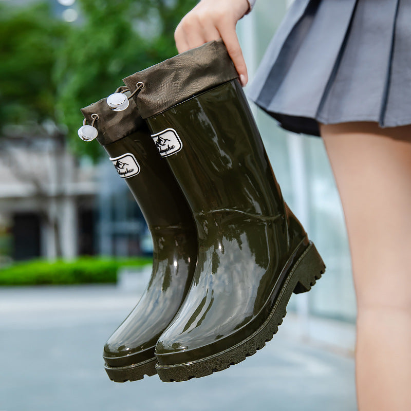 Bottes en Caoutchouc pour Femmes avec Laçage Ajustable 9