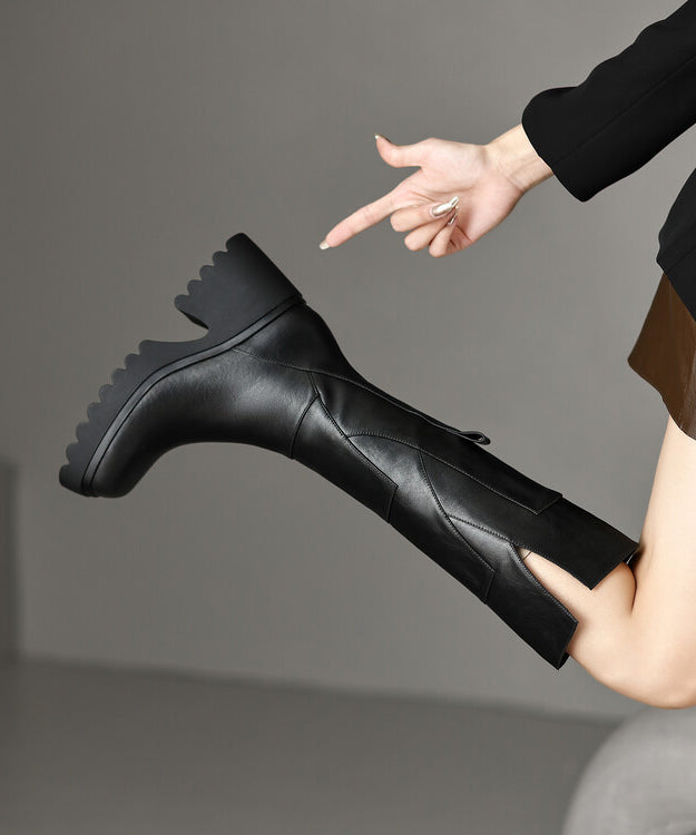 Bottes en Cuir pour Homme avec Fermeture Éclair 1