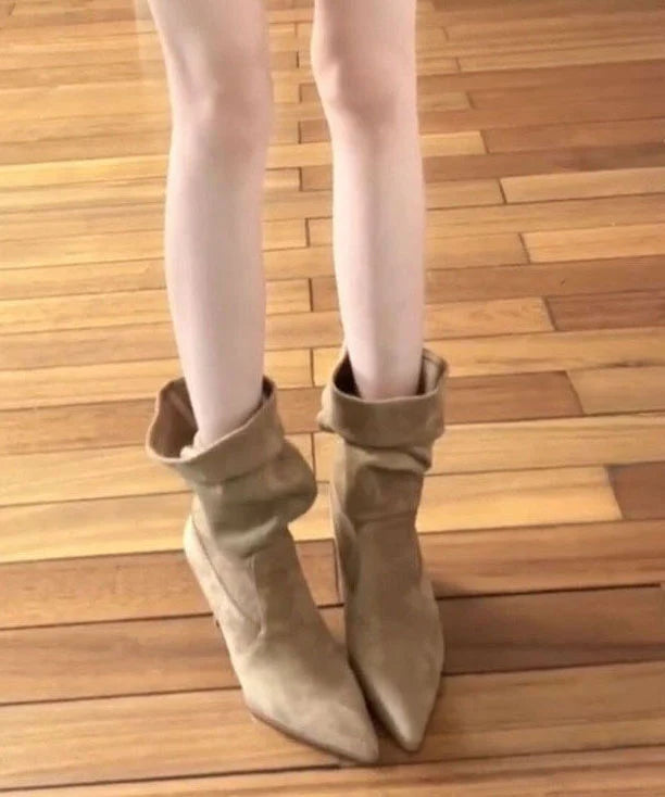 Bottes femme à talons aiguilles bout pointu style moderne 1