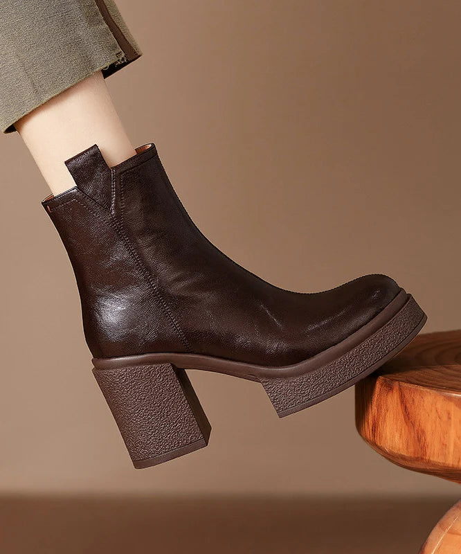 Bottes pour femme à talon épais tressé 0