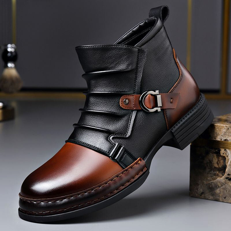 Bottes pour hommes à lacets bicolores 3