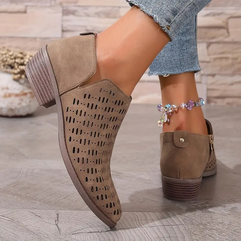 Bottines Décontractées à Découpes pour Femmes 3