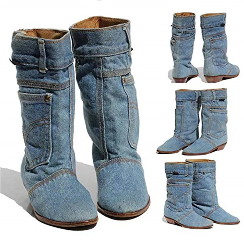 Bottines Femme Chic à Petit Talon avec Design Plissé 0