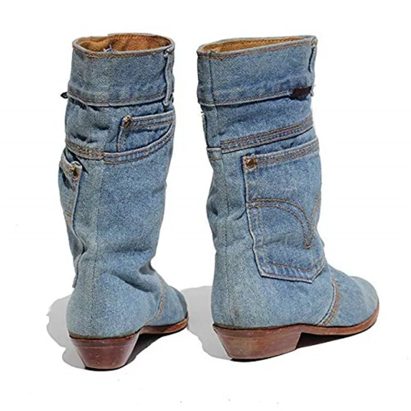 Bottines Femme Chic à Petit Talon avec Design Plissé 3