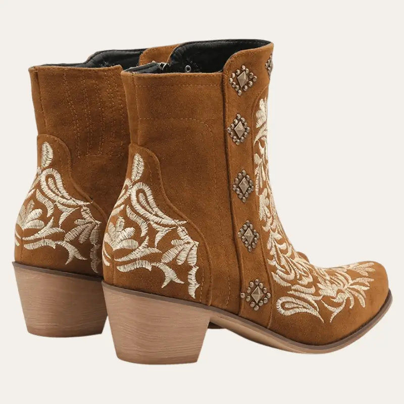 Bottines Femme Cowboy Similicuir Confort Légère 2