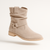 Bottines Femme Suède Talon Bas avec Fermeture Éclair 1