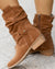 Bottines Femme Suède Talon Bas avec Fermeture Éclair 6