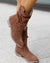 Bottines Femme Suède Talon Bas avec Fermeture Éclair 8