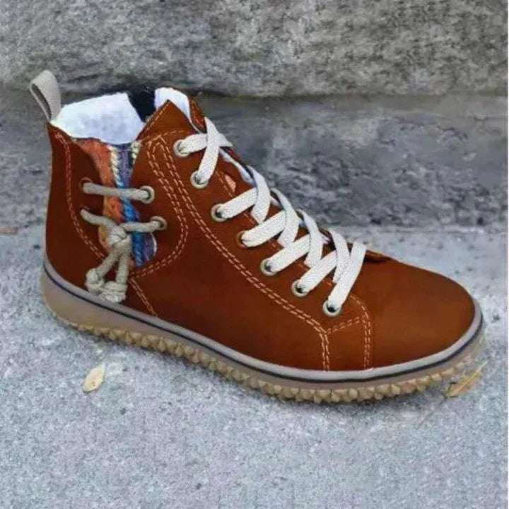 Bottines Femme Vintage Confortables à Semelles Antidérapantes 3