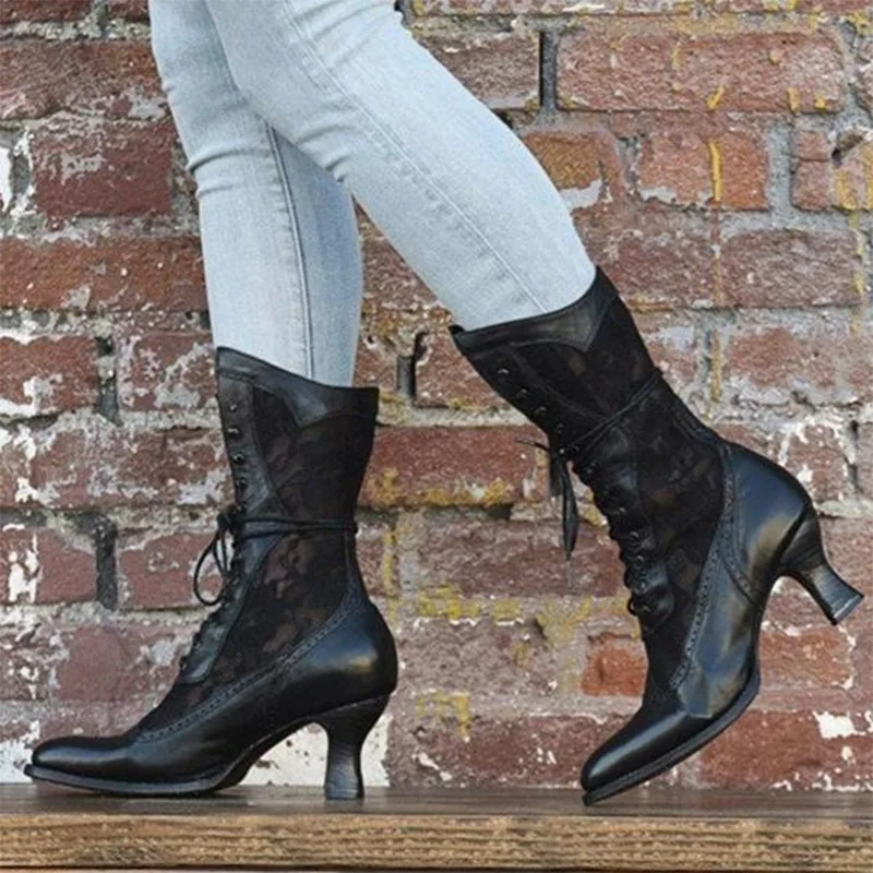 Bottines Vintage pour Femmes Chic 1