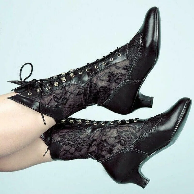 Bottines Vintage pour Femmes Chic 2