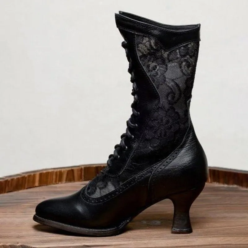 Bottines Vintage pour Femmes Chic 4